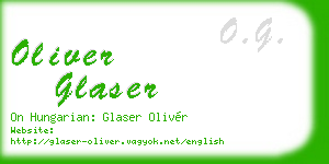 oliver glaser business card